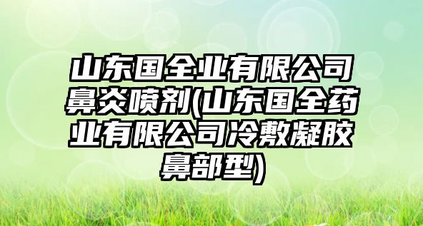 山東國全業(yè)有限公司鼻炎噴劑(山東國全藥業(yè)有限公司冷敷凝膠鼻部型)